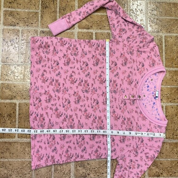 Sundance Pink Floral Waffle Knit Thermal Long Sleeve - Picture 11 of 11